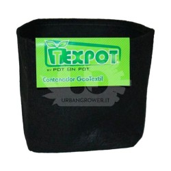 Texpot - 7 nero - Vaso in tessuto geotessile