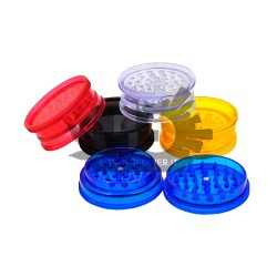 Grinder tritatabacco in plastica trasparente colorata